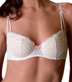 Betsey Johnson Intimates Eyelet Lace 3-Section Foam Demi